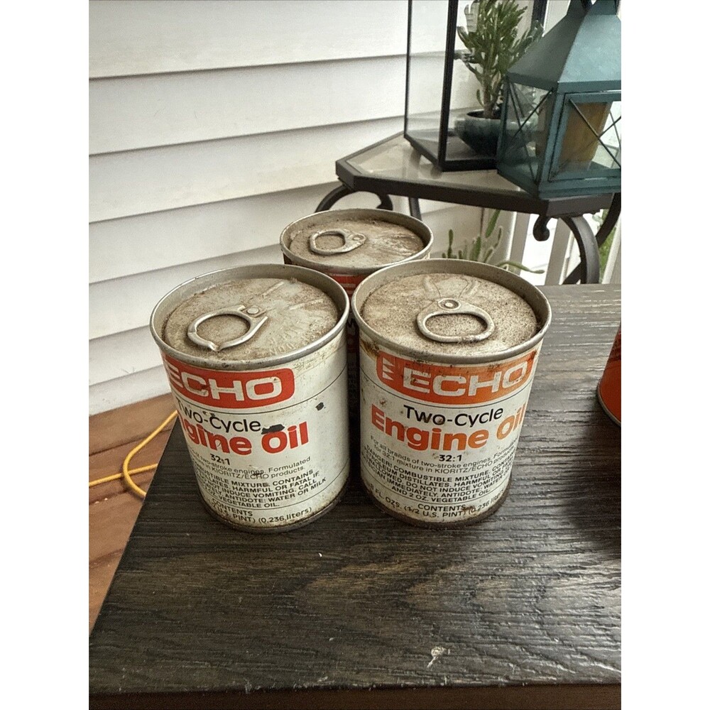3 FULL 8OZ. ECHO TWO CYCLE ENGINE OIL 32:1
